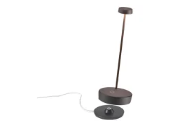 Lámpara De Mesa-Lámpara de mesa LED recargable y regulable Swap Pro Corten Marru00f3n