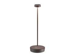 Lámpara De Mesa-Lámpara de mesa LED recargable y regulable Swap Pro Corten Marru00f3n