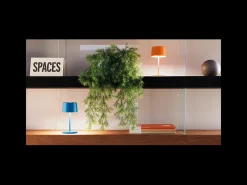 Lámpara de mesa LED recargable y regulable Olivia pro mini corten Marru00f3n New