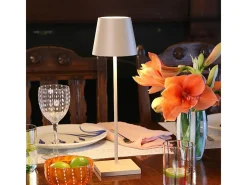 Lámpara de mesa LED recargable y regulable Poldina Pro Sand con batería de hasta 12 horas Topo Clearance