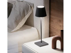 Best Lámpara de mesa LED recargable y regulable Poldina Pro Oscuro con duración de batería de hasta 12 horas. Para uso exterior IP65 Gris