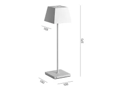 Lámpara de mesa LED Siesta paloma portátil y recargable IP54 Gris Outlet