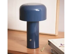 Ledkia Lámpara De Mesa-Lámpara de Mesa LED 2W Portátil Metal con Batería USB Recargable Zaipi Azul