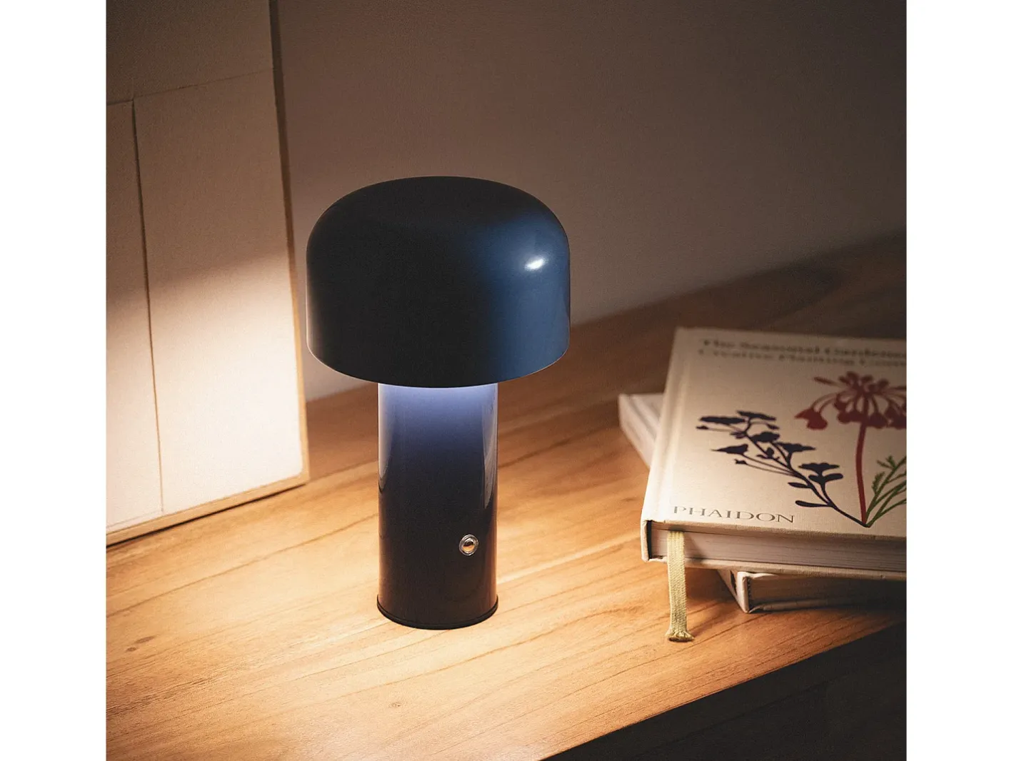 Ledkia Lámpara De Mesa-Lámpara de Mesa LED 2W Portátil Metal con Batería USB Recargable Zaipi Azul