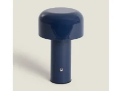 Ledkia Lámpara De Mesa-Lámpara de Mesa LED 2W Portátil Metal con Batería USB Recargable Zaipi Azul