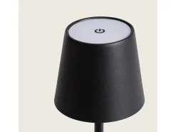 Ledkia Lámpara De Mesa-Lámpara de Mesa LED 3W Portátil de Metal con Batería USB Recargable Anisa Negro
