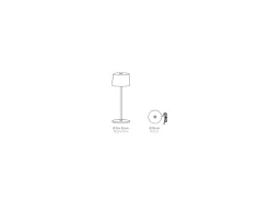 Lámpara De Mesa-Lámpara de mesa LED Zafferano OLIVIA PRO MICRO Arena recargable y regulable Mostaza