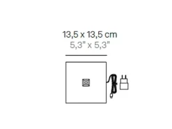 Lámpara De Mesa-Lámpara de mesa LED Zafferano Poldina L Desk Corten, recargable y regulable, con duración de batería de hasta 12 horas Marru00f3n