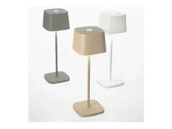 Lámpara de mesa LED Zafferano Ofelia Pro Sage, recargable y regulable - 2200-2700-3000K - potencia máxima 9h Verde
