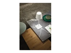 Lámpara De Mesa-Lámpara de mesa LED Zafferano Poldina L Desk, color , recargable y regulable, con duración de batería de hasta 12 horas. Blanco