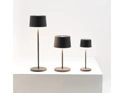 Lámpara De Mesa-Lámpara de mesa LED Zafferano OLIVIA PRO MICRO oscuro recargable y regulable Gris