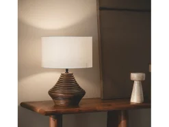 Ledkia Lámpara de Mesa Madera Akriti ILUZZIA Blanco Online