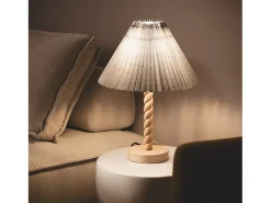 Ledkia Lámpara De Mesa-Lámpara de Mesa Madera Moorea Gris