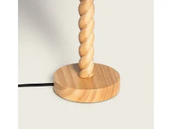 Ledkia Lámpara De Mesa-Lámpara de Mesa Madera Moorea Gris
