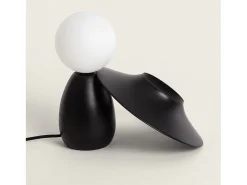 Online Ledkia Lámpara de Mesa Madera Raisa Negro
