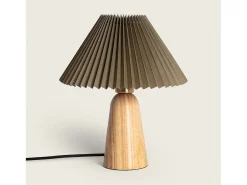 Ledkia Lámpara De Mesa-Lámpara de Mesa Madera Willow Caqui Verde