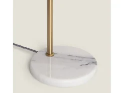 Ledkia Lámpara de Mesa Madera y Cristal Brandt / Dorado Blanco Sale