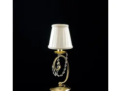 Best Lámpara de mesa Magda de 1 luz en hierro con pantalla H.27 Ø13 BL146-LT-OR-PAR Dorado
