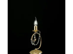 Lámpara de mesa Magda de 1 luz de hierro H.27 Ø13 BL146-LT-OR Dorado New