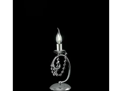 Lámpara de mesa Magda de hierro cromado 1 luz H.27 Ø13 BL146-LT-CR Plateado Discount