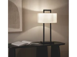 Ledkia Lámpara De Mesa-Lámpara de Mesa Metal con Puerto USB e Interruptor Táctil Tianna Negro