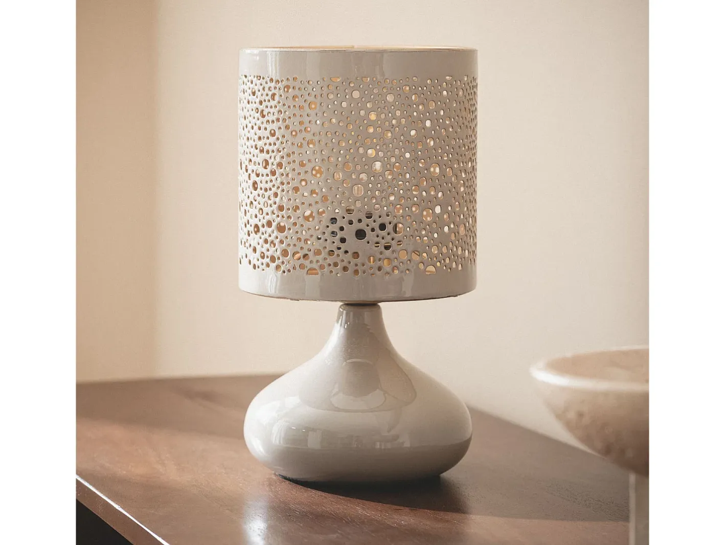 Ledkia Lámpara De Mesa-Lámpara de Mesa Metal Harish Topo Gris