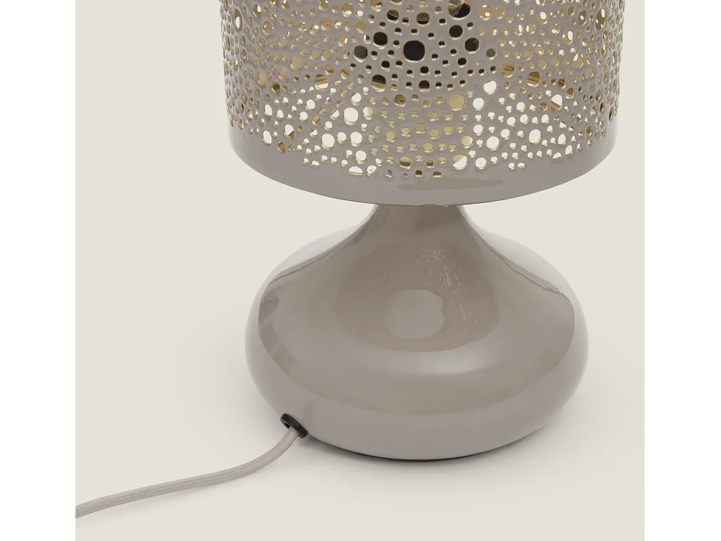 Ledkia Lámpara De Mesa-Lámpara de Mesa Metal Harish Topo Gris