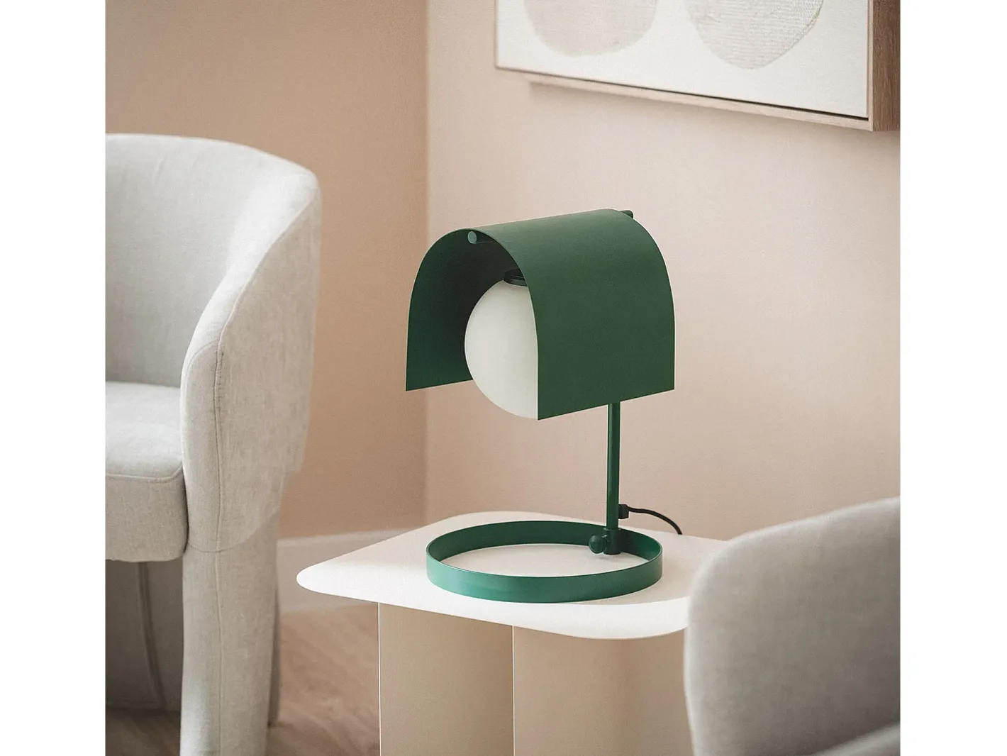 Ledkia Lámpara De Mesa-Lámpara de Mesa Metal Heswall Verde