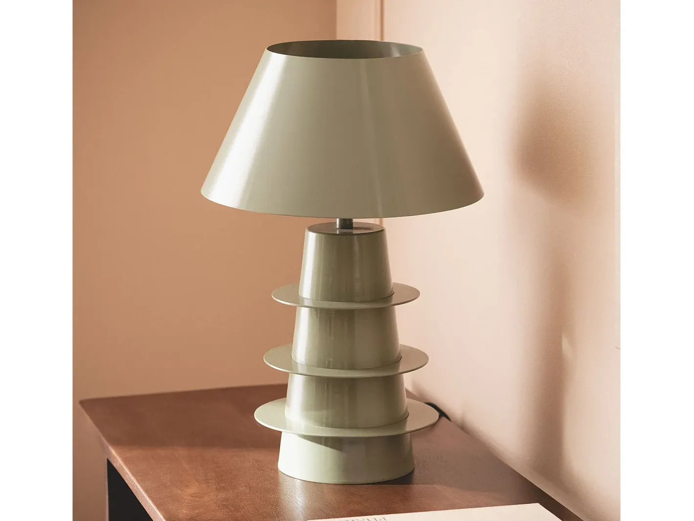 New Ledkia Lámpara de Mesa Metal Kadrina Amarillo