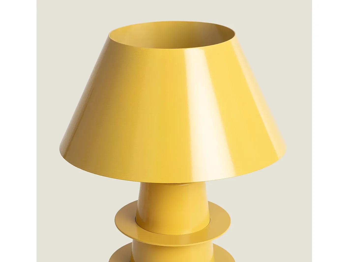 New Ledkia Lámpara de Mesa Metal Kadrina Amarillo