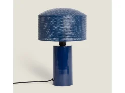 Ledkia Lámpara de Mesa Metal Kondavil Azul