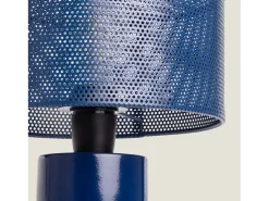 Ledkia Lámpara de Mesa Metal Kondavil Azul