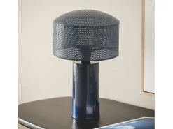 Ledkia Lámpara de Mesa Metal Kondavil Azul