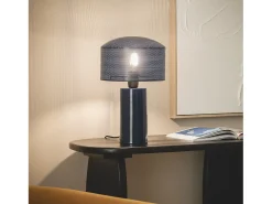 Ledkia Lámpara de Mesa Metal Kondavil Azul