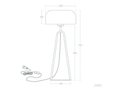 Ledkia Lámpara de Mesa Metal Luca Beige Discount