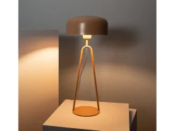 Ledkia Lámpara de Mesa Metal Luca Beige Discount