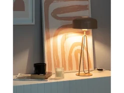 Ledkia Lámpara de Mesa Metal Luca Beige Discount