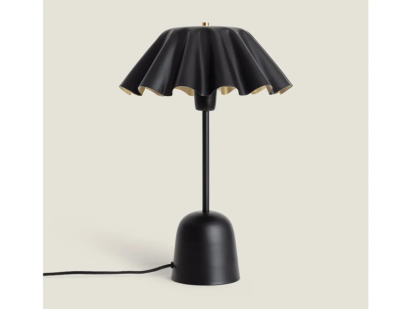 Ledkia Lámpara De Mesa-Lámpara de Mesa Metal Nallur Negro