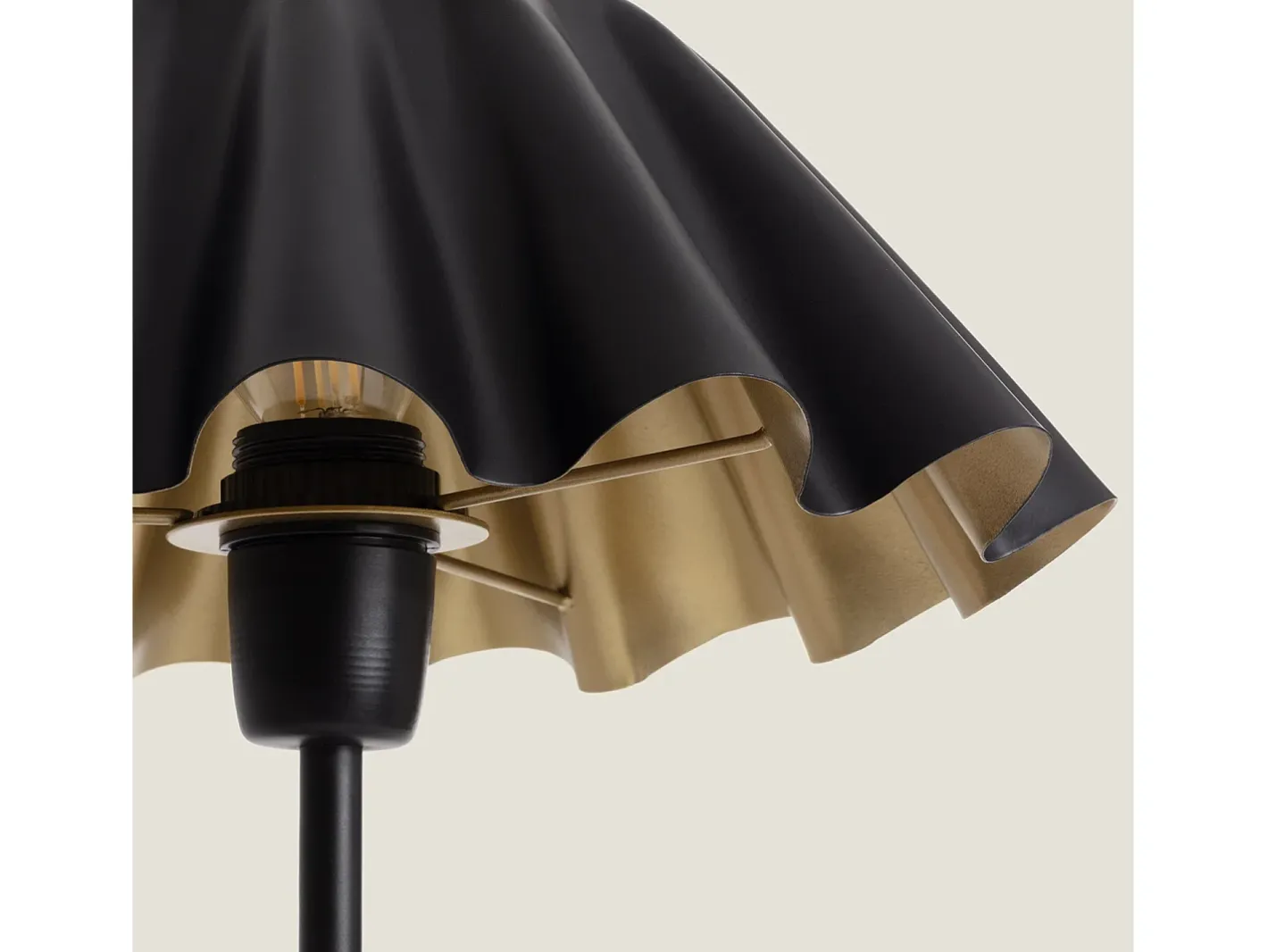Ledkia Lámpara De Mesa-Lámpara de Mesa Metal Nallur Negro