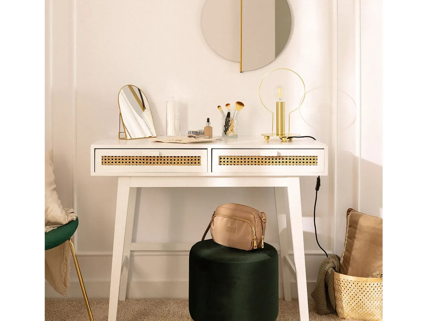 Ledkia Lámpara De Mesa-Lámpara de Mesa Metal Otos Dorado