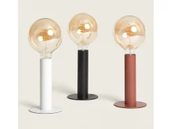 Ledkia Lámpara De Mesa-Lámpara de Mesa Metal Rovia Marrón Multicolor