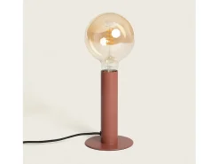 Ledkia Lámpara De Mesa-Lámpara de Mesa Metal Rovia Marrón Multicolor