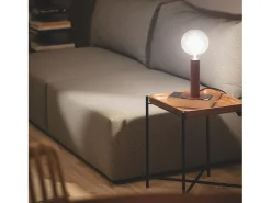 Ledkia Lámpara De Mesa-Lámpara de Mesa Metal Rovia Marrón Multicolor