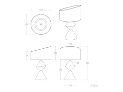 Ledkia Lámpara de Mesa Metal Ryhall Negro Hot