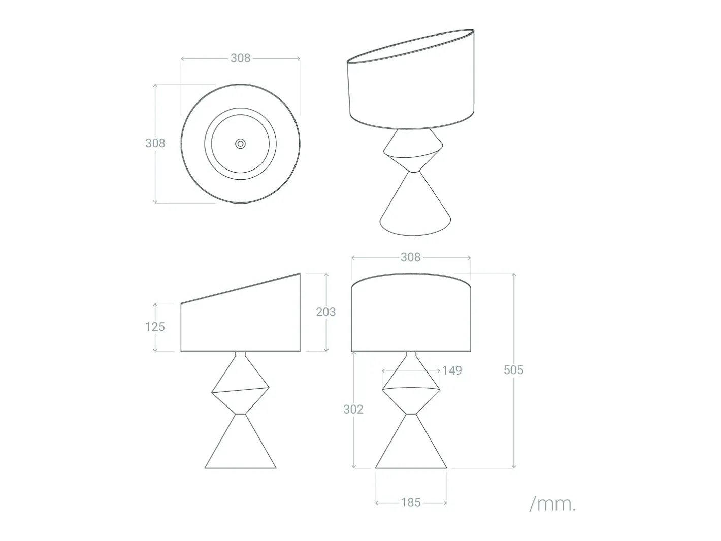 Ledkia Lámpara de Mesa Metal Ryhall Negro Hot