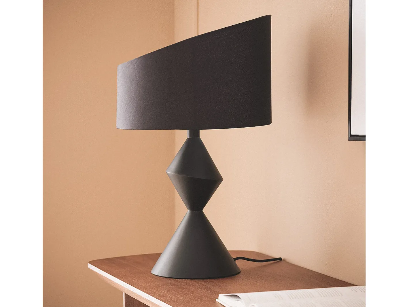 Ledkia Lámpara de Mesa Metal Ryhall Negro Hot