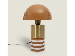 Ledkia Lámpara De Mesa-Lámpara de Mesa Metal Tanev Darpan Naranja