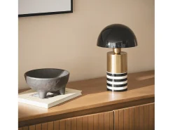 Ledkia Lámpara De Mesa-Lámpara de Mesa Metal Tanev Darpan Negro