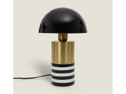Ledkia Lámpara De Mesa-Lámpara de Mesa Metal Tanev Darpan Negro