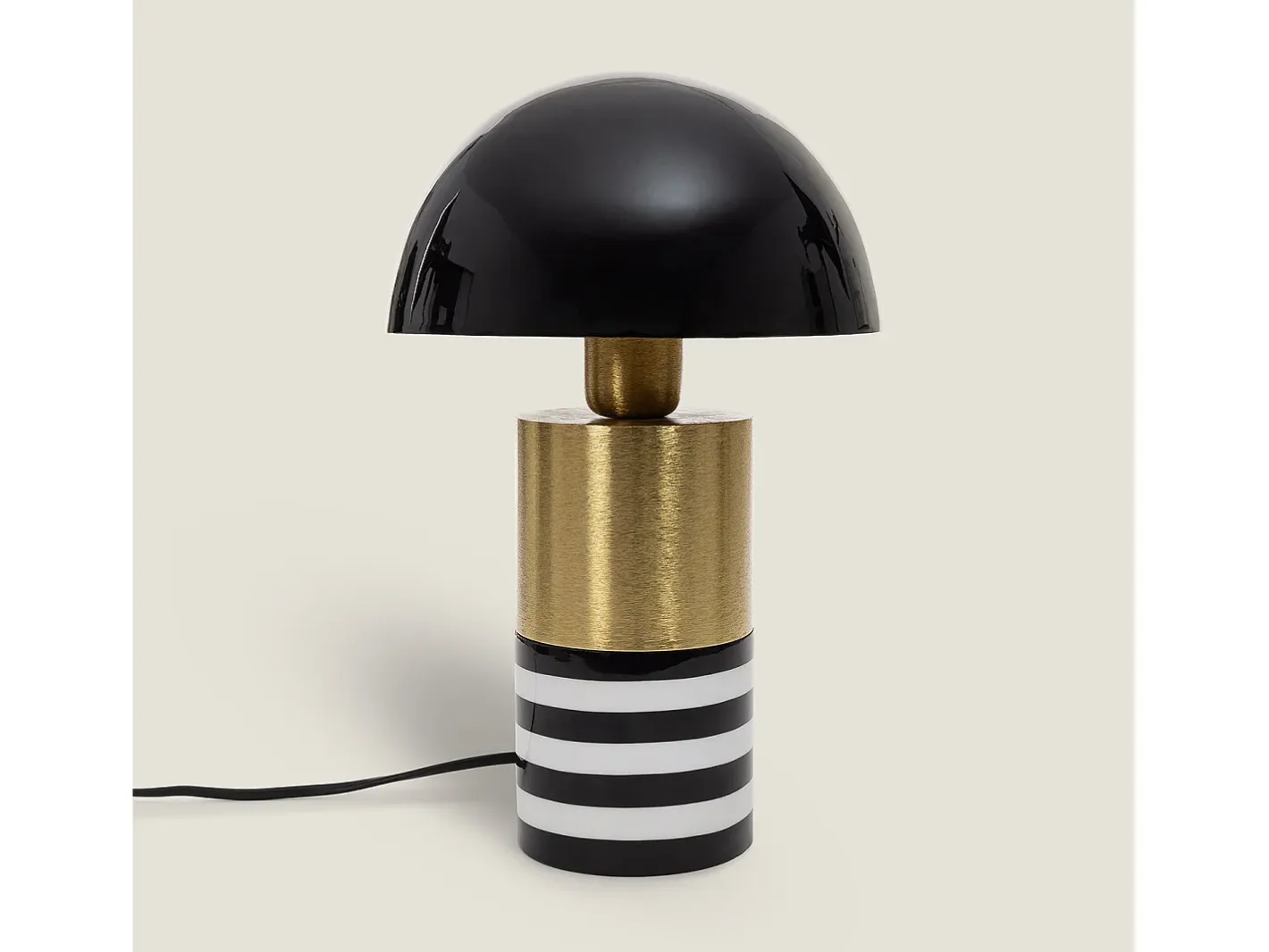 Ledkia Lámpara De Mesa-Lámpara de Mesa Metal Tanev Darpan Negro